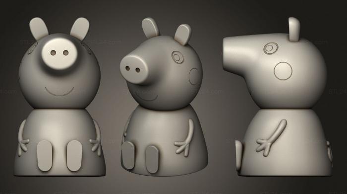 Figurines simple (PEPPA, STKPR_2163) 3D models for cnc